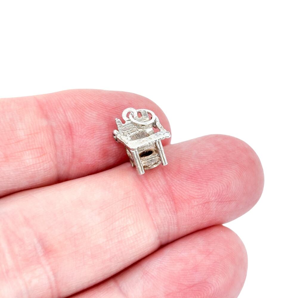 Vintage Sterling Silver 925 Baby High Chair Charm